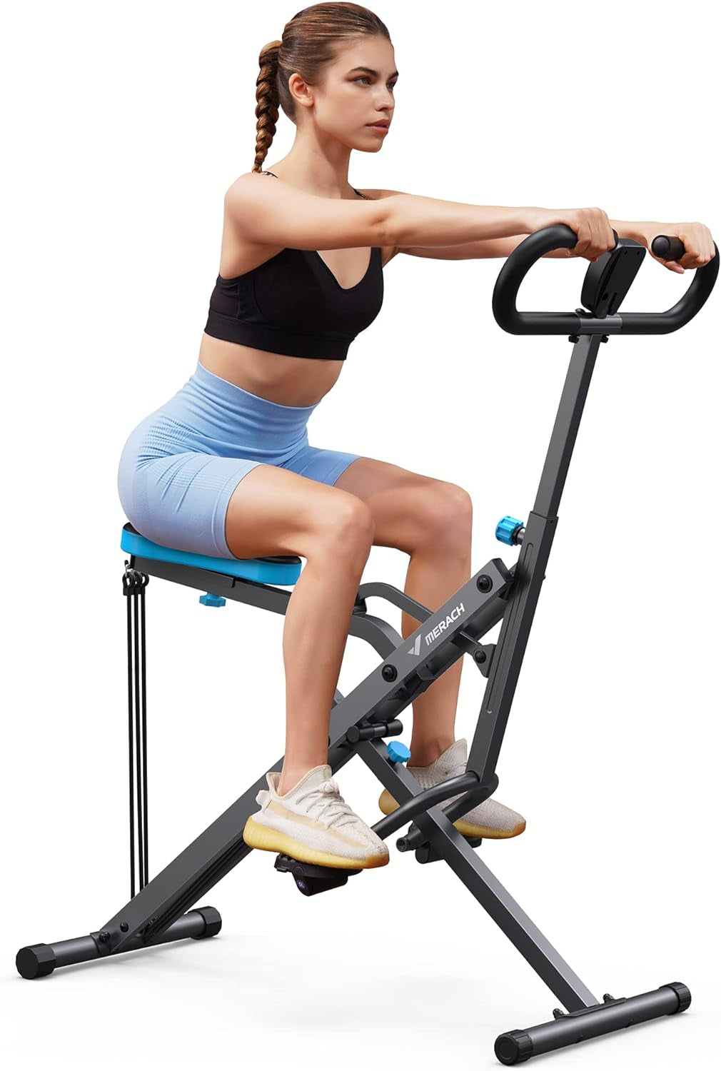 2-in-1 Squat and Rowing Machine R07: Foldable, Easy-to-Set-Up Home Exercise Equipment for Glutes and Leg Workouts