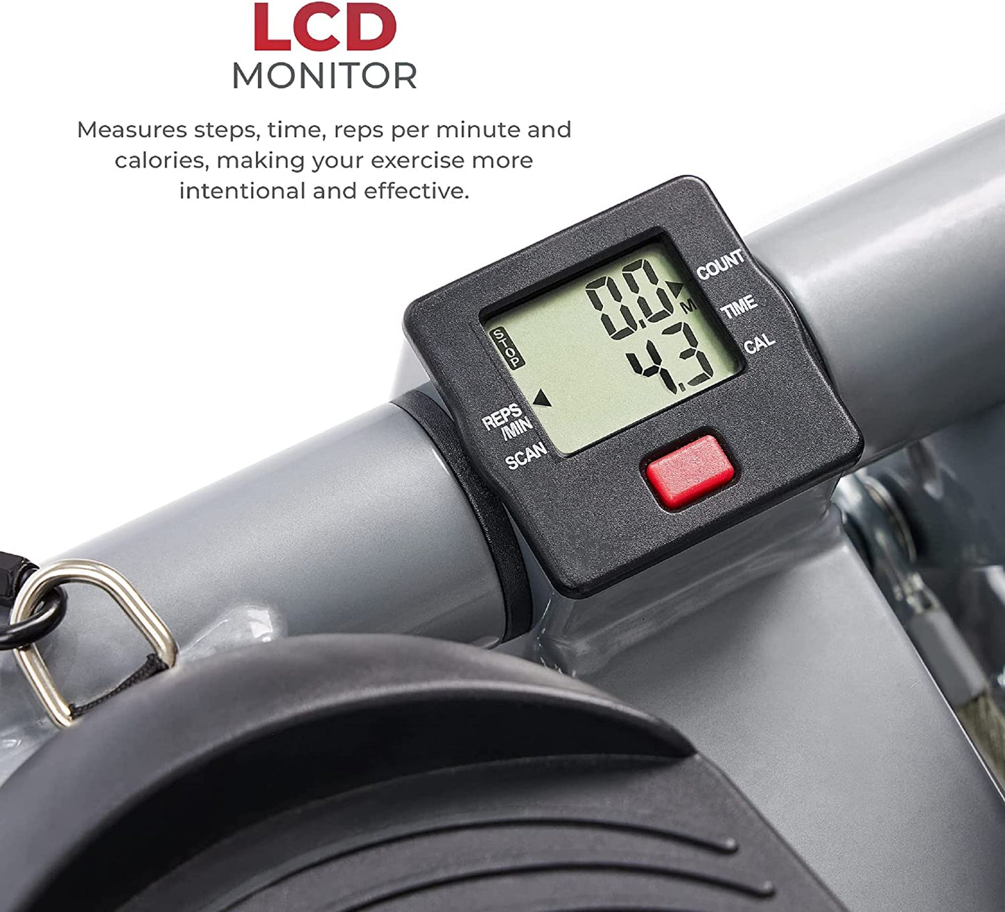 Compact Mini Stepper with Digital Monitor - Low-Impact Cardio Stair Stepping Machine