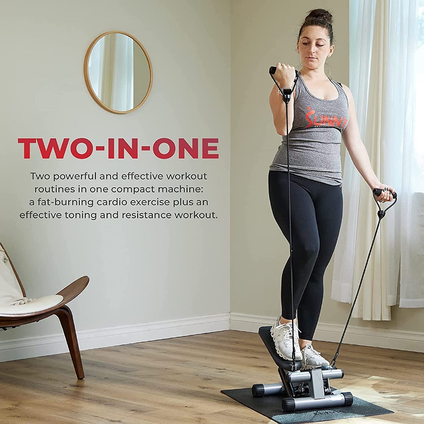 Compact Mini Stepper with Digital Monitor - Low-Impact Cardio Stair Stepping Machine