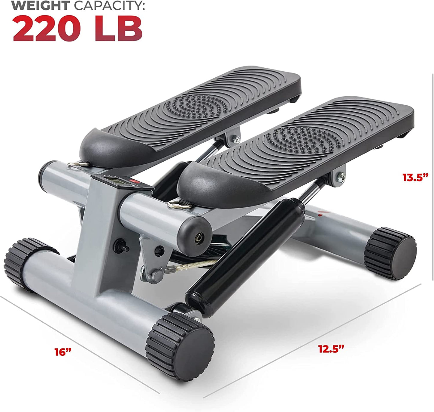 Compact Mini Stepper with Digital Monitor - Low-Impact Cardio Stair Stepping Machine