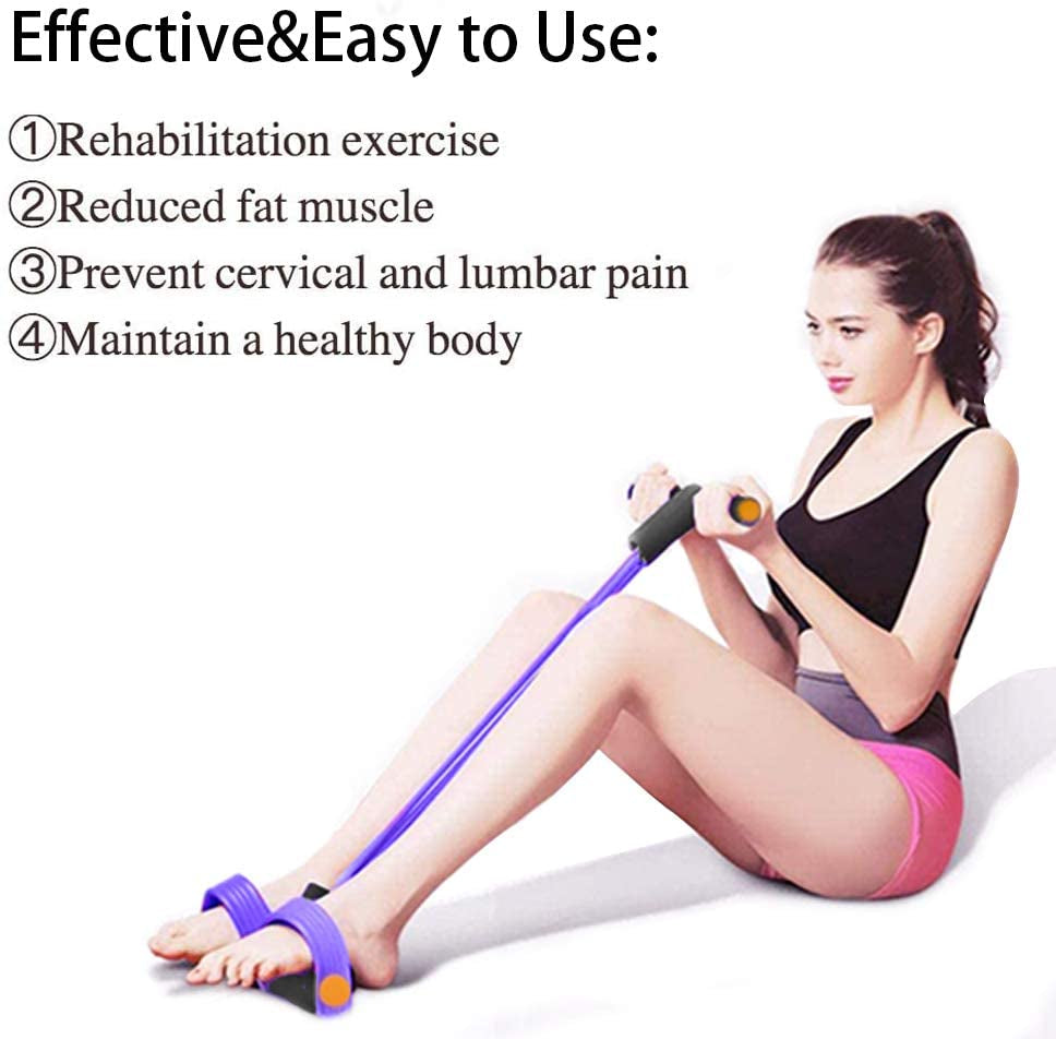 Multifunctional 6-Tube Tension Rope: Elastic Yoga Pedal Puller Resistance Band, Natural Latex Fitness Equipment for Abdomen, Waist, Arm, Leg Training & Slimming
