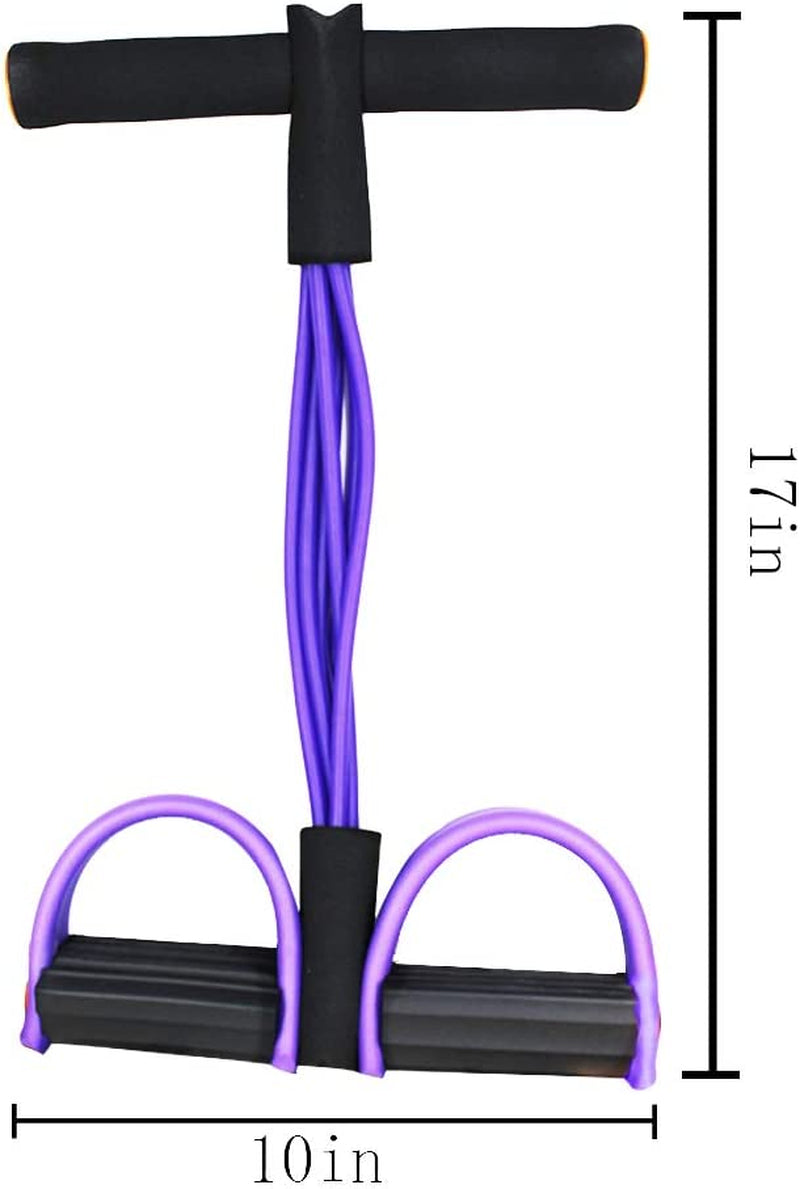 Multifunctional 6-Tube Tension Rope: Elastic Yoga Pedal Puller Resistance Band, Natural Latex Fitness Equipment for Abdomen, Waist, Arm, Leg Training & Slimming