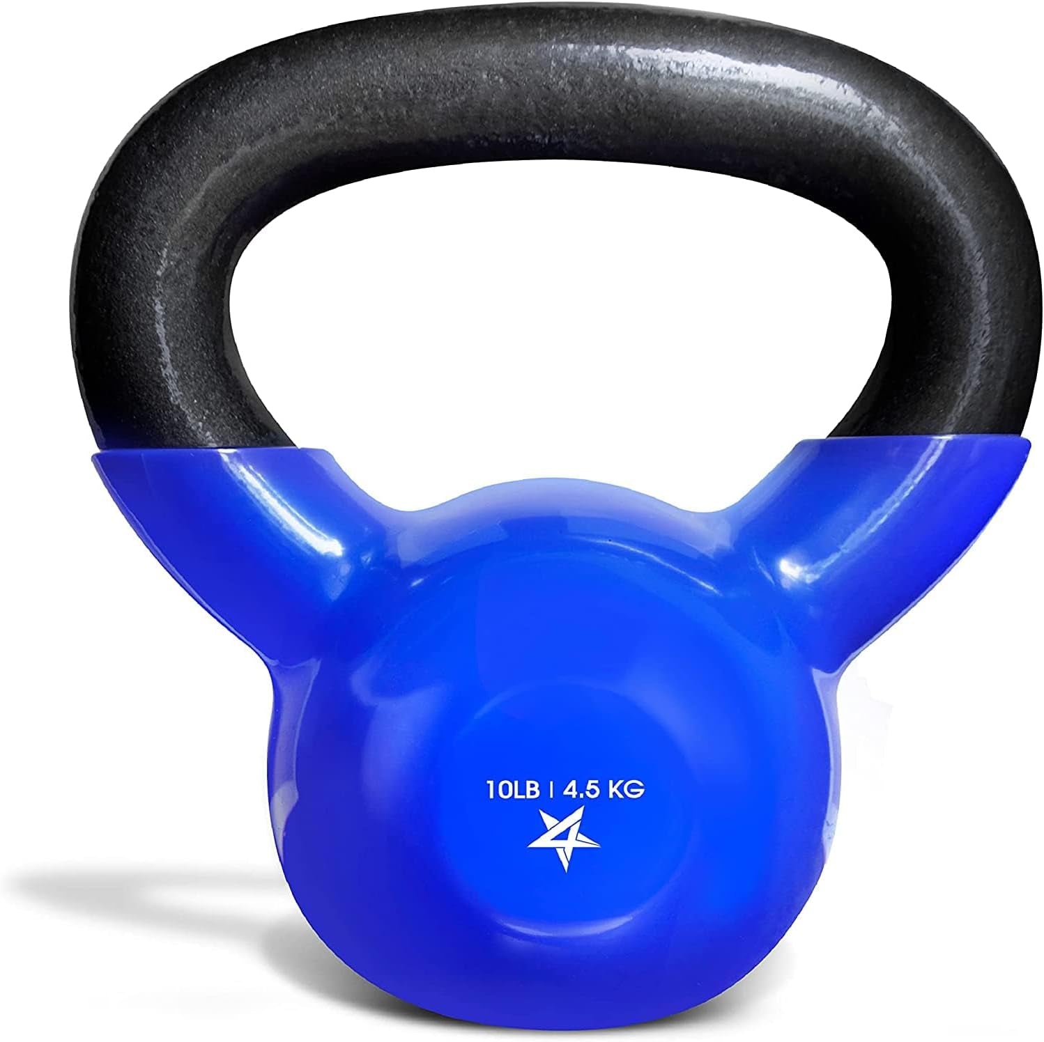 Vinyl-Coated Cast Iron Kettlebell – Ideal for Full Body Workouts, Strength Training & Grip Exercises, PVC