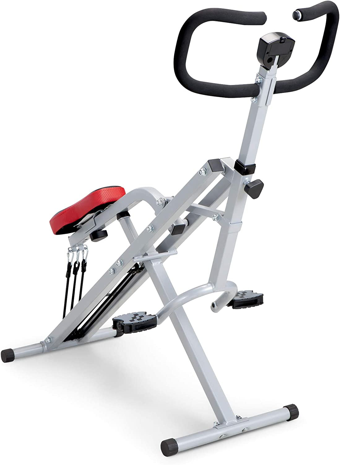 Squat Rider Machine XJ-6334: Silver & Black - Ideal for Glutes and Quads Workouts