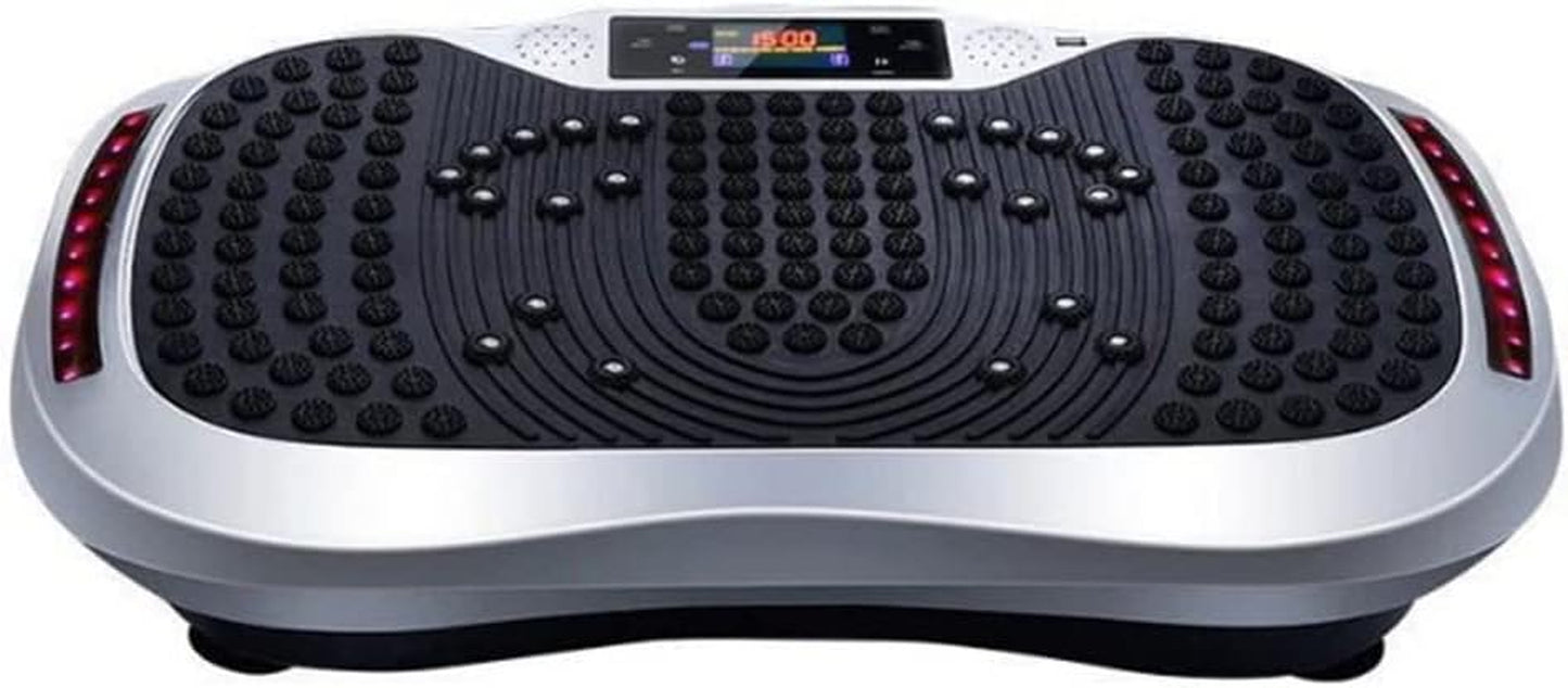 Vibration Plate Fitness Machine with Resistance Bands - 120-Level Full Body Workout & Weight Loss Platform, Includes Remote & Bluetooth, Ideal for Home Gym