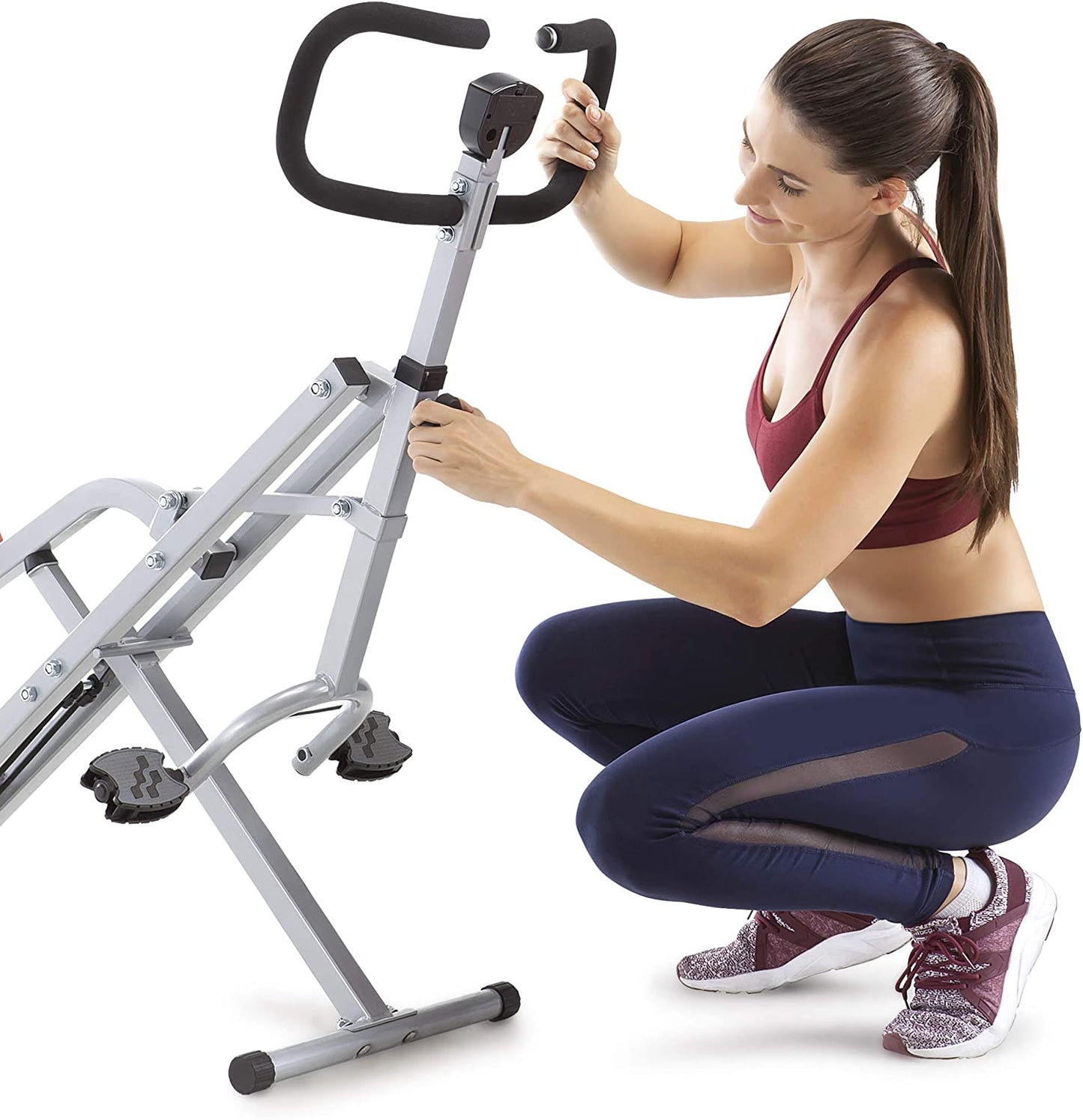 Squat Rider Machine XJ-6334: Silver & Black - Ideal for Glutes and Quads Workouts
