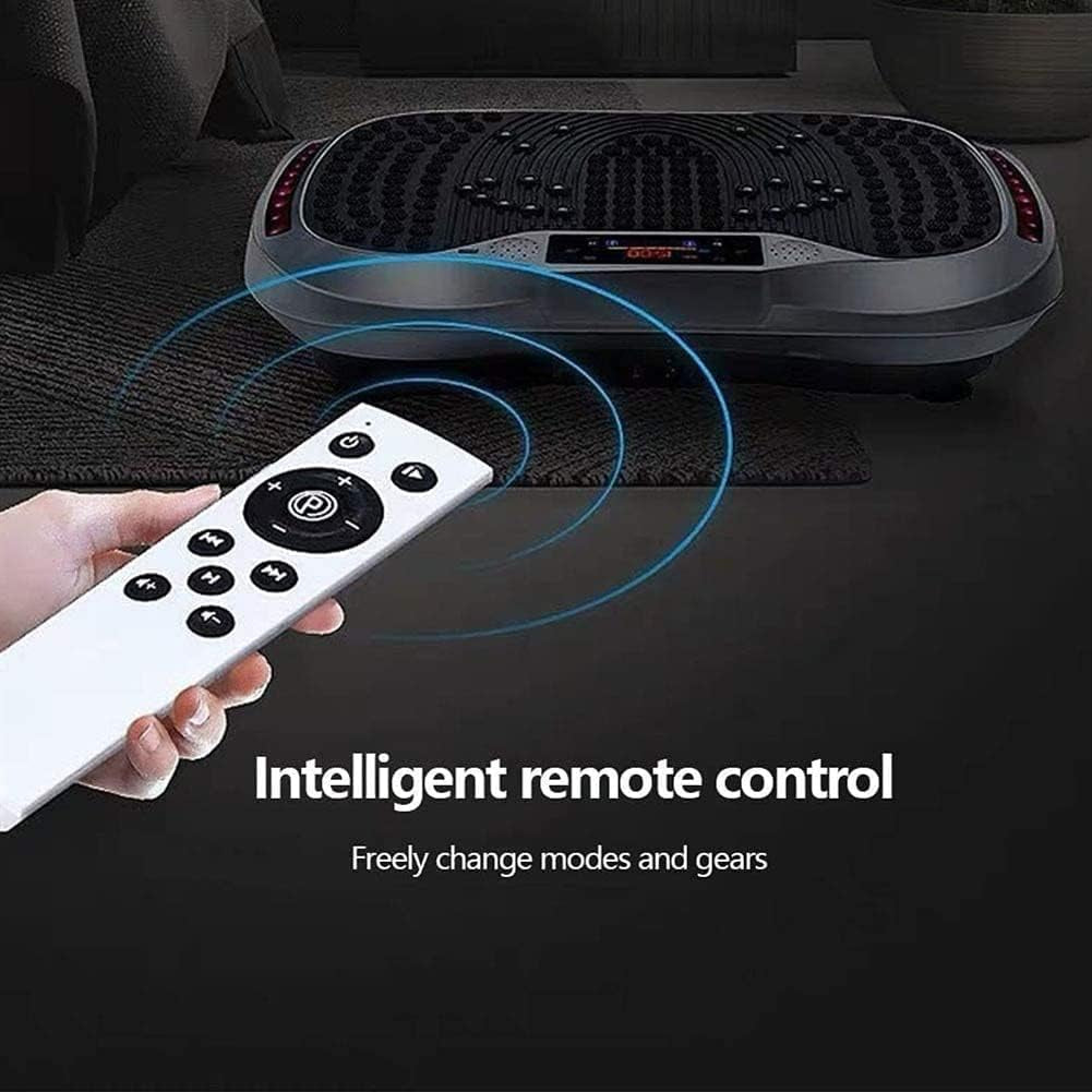 Vibration Plate Fitness Machine with Resistance Bands - 120-Level Full Body Workout & Weight Loss Platform, Includes Remote & Bluetooth, Ideal for Home Gym