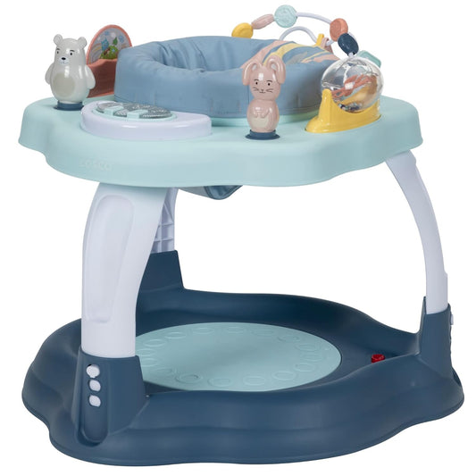 Cosco Play-in-Place Activity Center: 360° Rotating Seat, 6 Toys, 3-Height Adjustment & Machine-Washable Pad - Rainbow