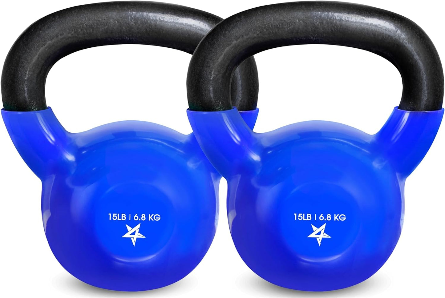 Vinyl-Coated Cast Iron Kettlebell – Ideal for Full Body Workouts, Strength Training & Grip Exercises, PVC