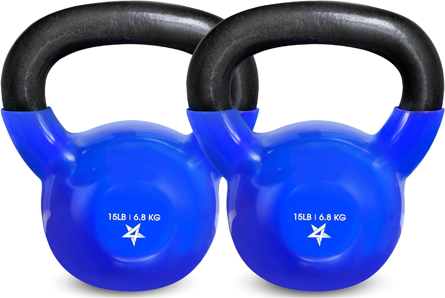 Vinyl-Coated Cast Iron Kettlebell – Ideal for Full Body Workouts, Strength Training & Grip Exercises, PVC