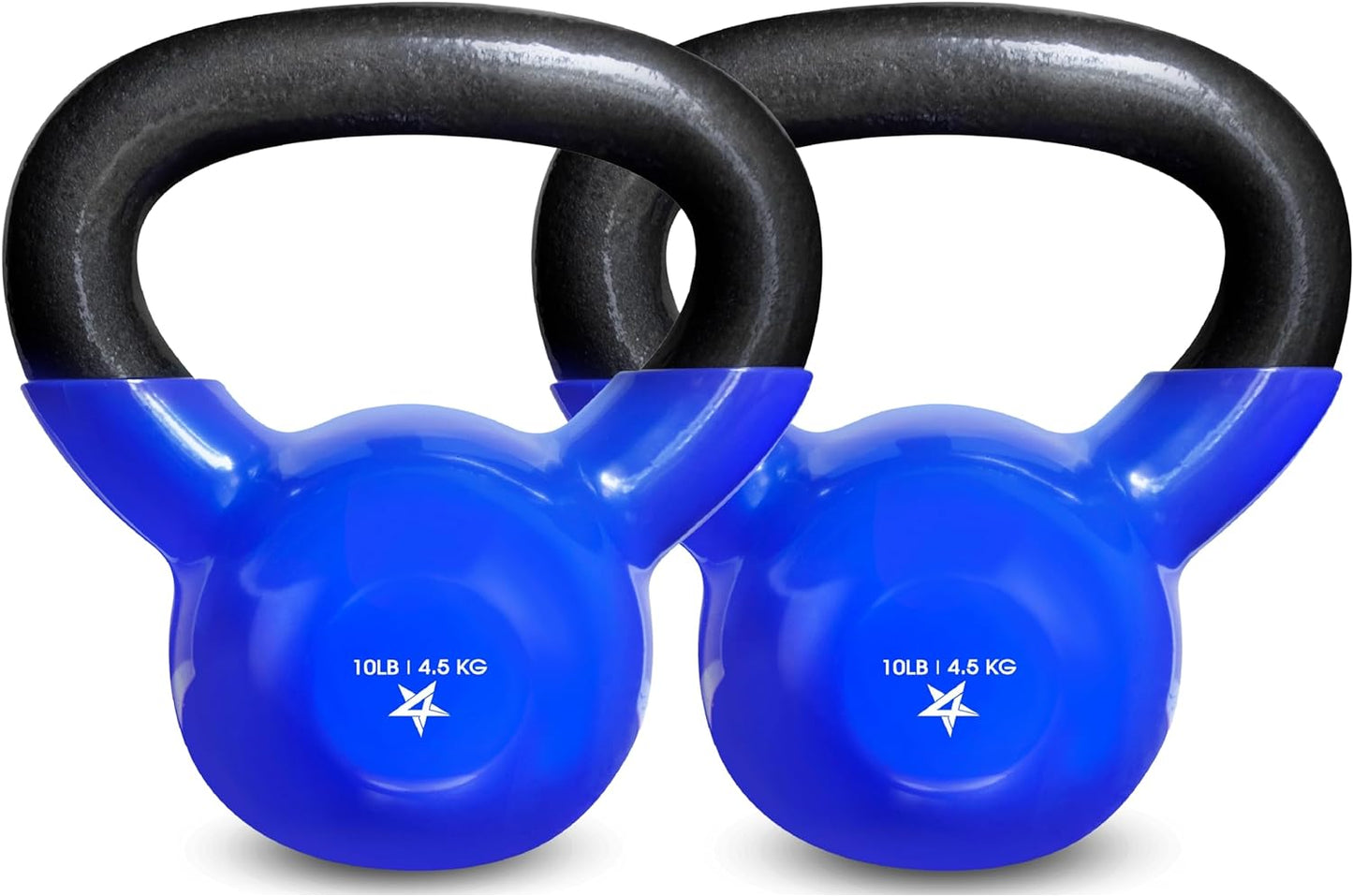 Vinyl-Coated Cast Iron Kettlebell – Ideal for Full Body Workouts, Strength Training & Grip Exercises, PVC