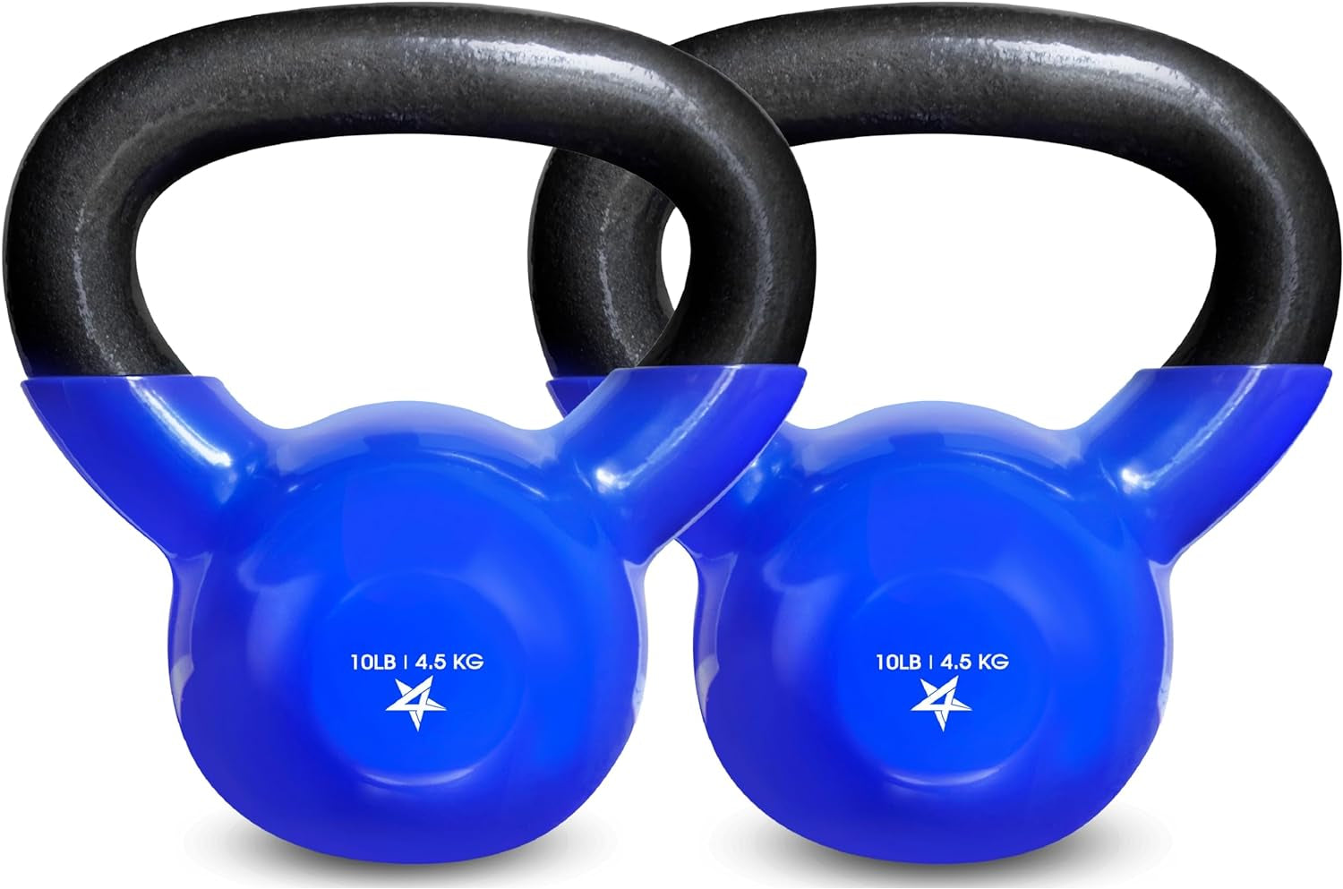 Vinyl-Coated Cast Iron Kettlebell – Ideal for Full Body Workouts, Strength Training & Grip Exercises, PVC