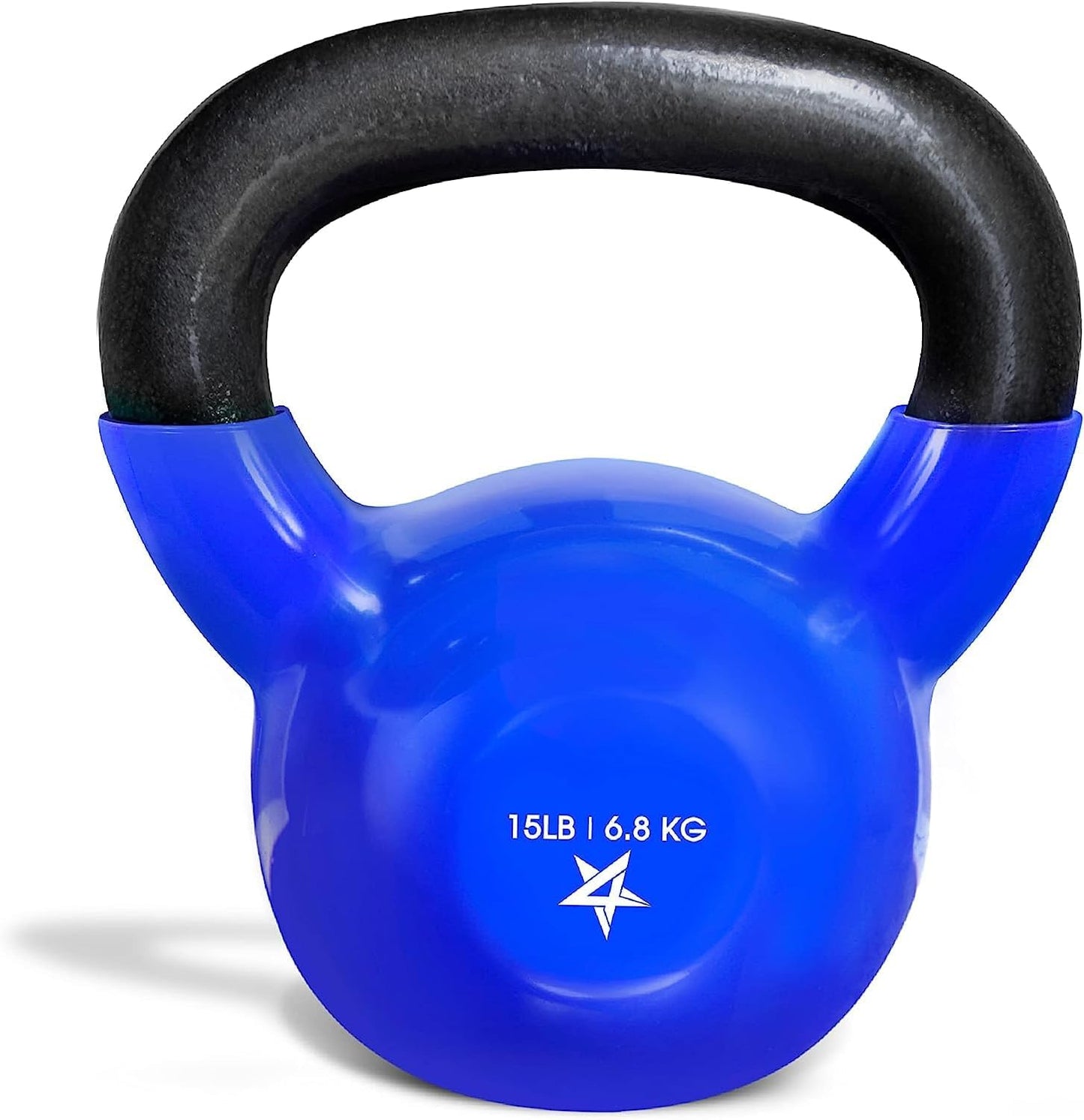 Vinyl-Coated Cast Iron Kettlebell – Ideal for Full Body Workouts, Strength Training & Grip Exercises, PVC