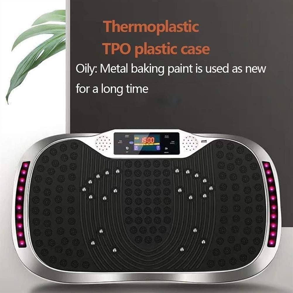 Vibration Plate Fitness Machine with Resistance Bands - 120-Level Full Body Workout & Weight Loss Platform, Includes Remote & Bluetooth, Ideal for Home Gym