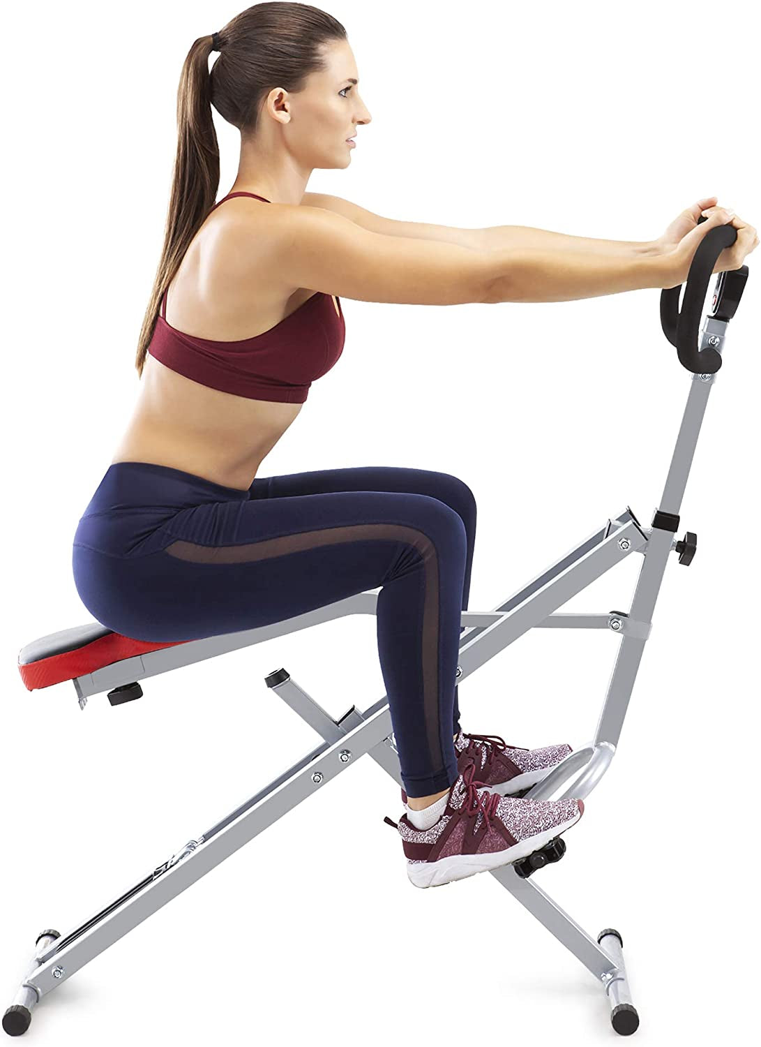 Squat Rider Machine XJ-6334: Silver & Black - Ideal for Glutes and Quads Workouts
