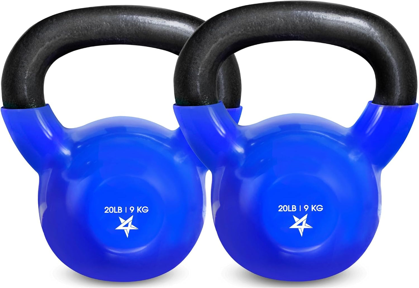 Vinyl-Coated Cast Iron Kettlebell – Ideal for Full Body Workouts, Strength Training & Grip Exercises, PVC