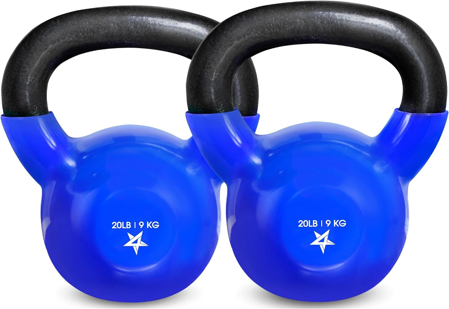 Vinyl-Coated Cast Iron Kettlebell – Ideal for Full Body Workouts, Strength Training & Grip Exercises, PVC