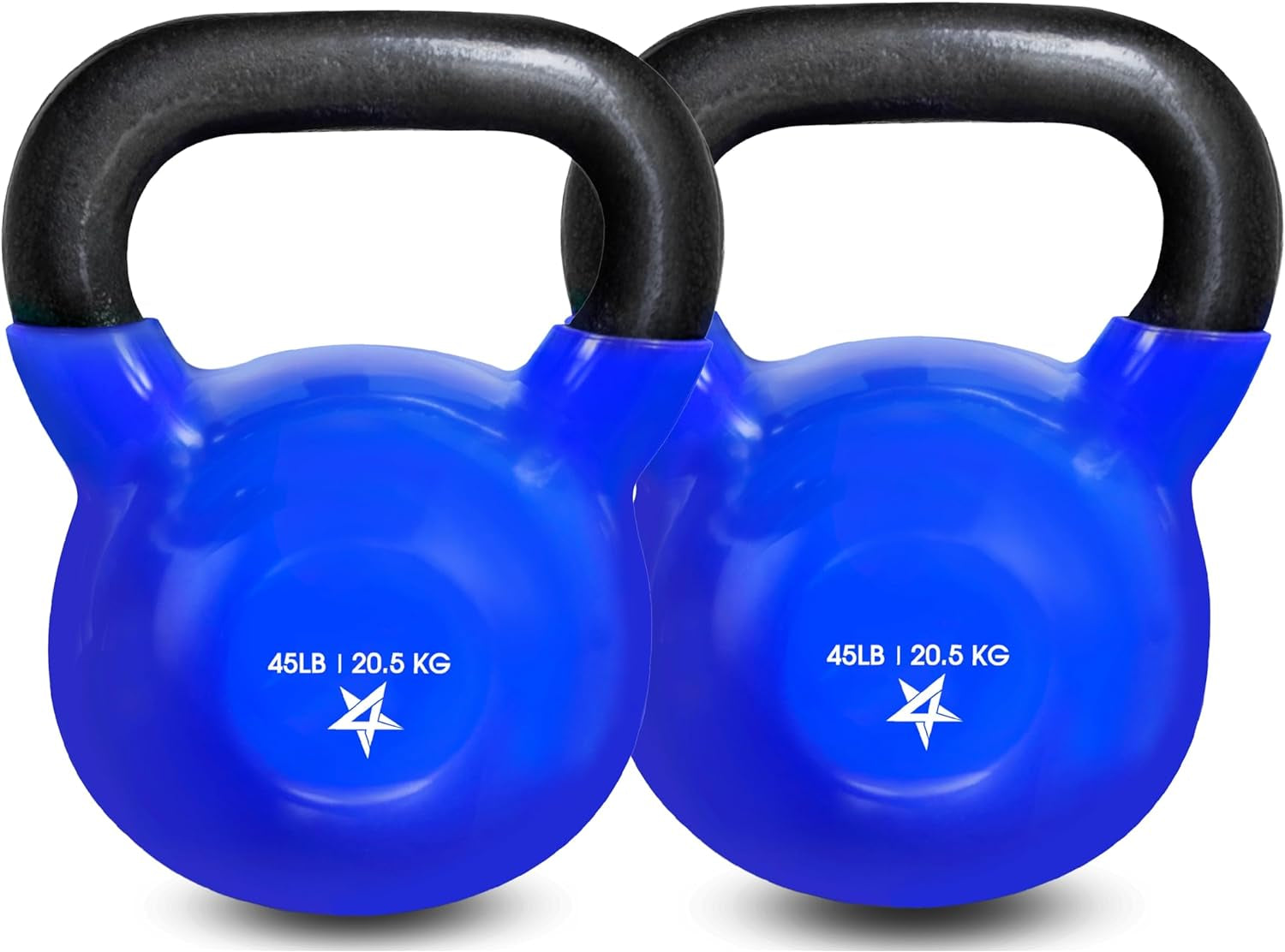 Vinyl-Coated Cast Iron Kettlebell – Ideal for Full Body Workouts, Strength Training & Grip Exercises, PVC