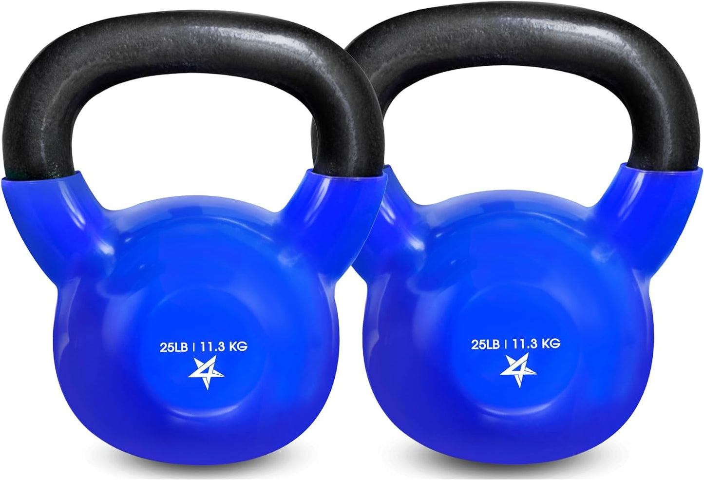 Vinyl-Coated Cast Iron Kettlebell – Ideal for Full Body Workouts, Strength Training & Grip Exercises, PVC