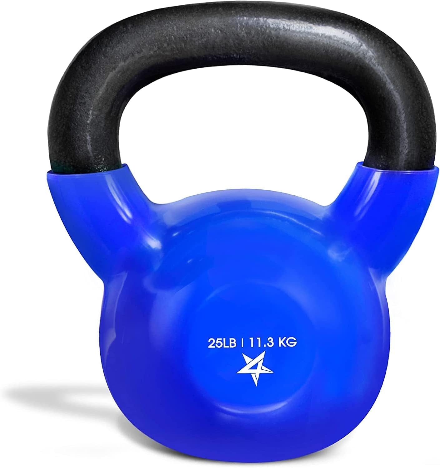 Vinyl-Coated Cast Iron Kettlebell – Ideal for Full Body Workouts, Strength Training & Grip Exercises, PVC